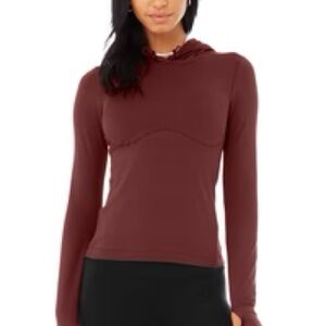 ALO Yoga Cranberry Hoodie Sweatshirt